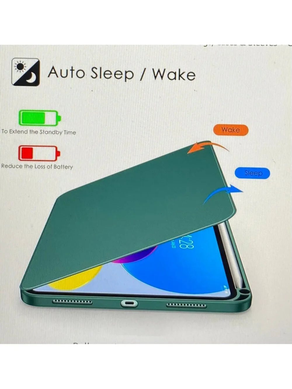 Soke Hybrid Rotating Case for iPad 10th Gen 2022 Midnight Green